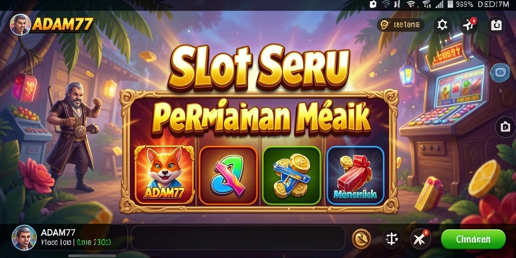 Gameplay menarik ADAM77 dengan berbagai tema slot yang seru.