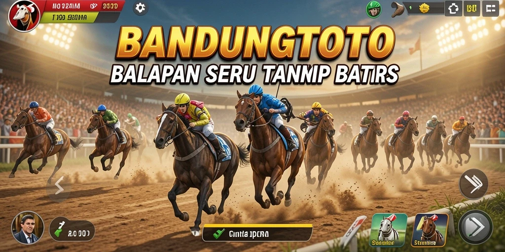 Screenshot gameplay BANDUNGTOTO menampilkan momen balapan mendebarkan.