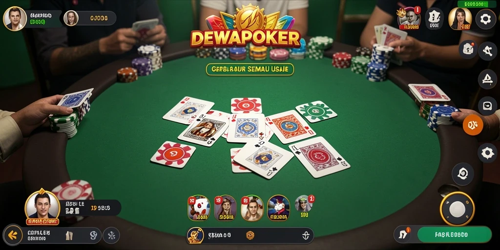Tampilan menarik dari gameplay DEWAPOKER yang seru dan kompetitif.