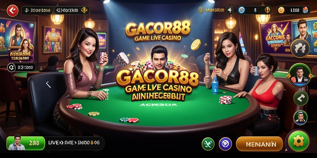 Tampilan gameplay Live Casino yang menarik di GACOR88