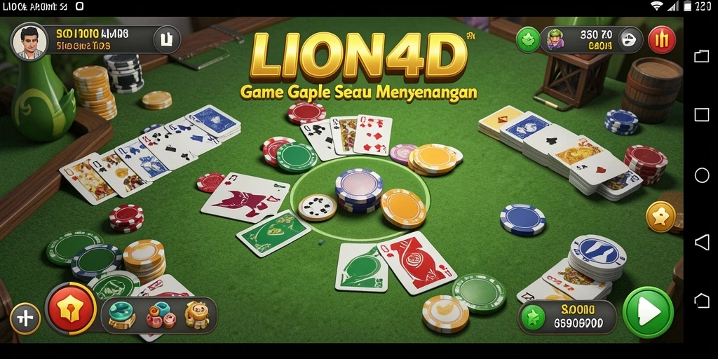 Gameplay seru LION4D yang menghadirkan keseruan Gaple.