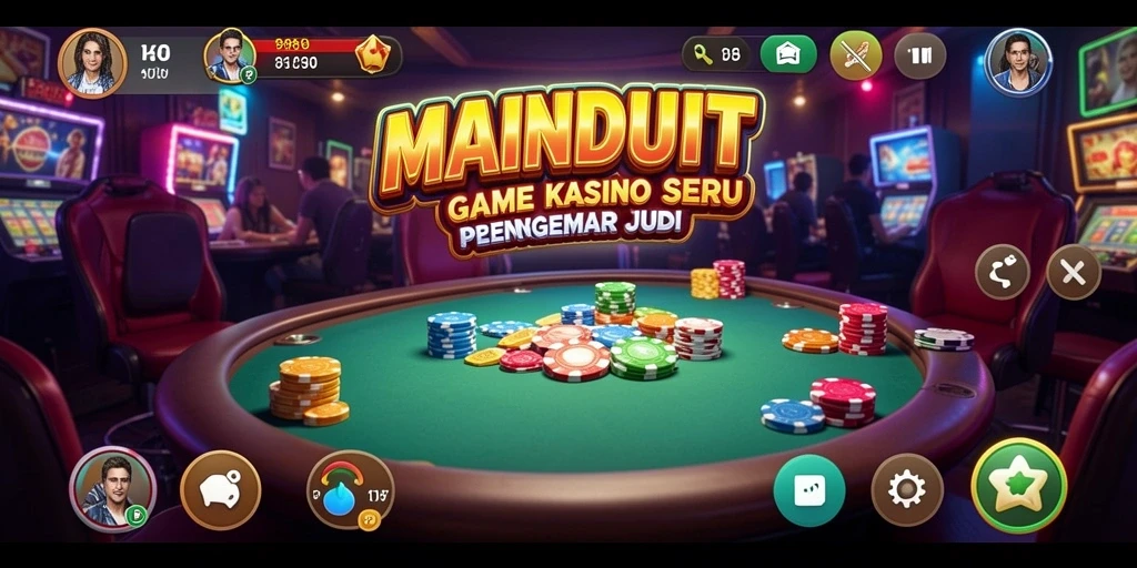 Screenshot gameplay MAINDUIT menampilkan suasana kasino yang sangat nyata.