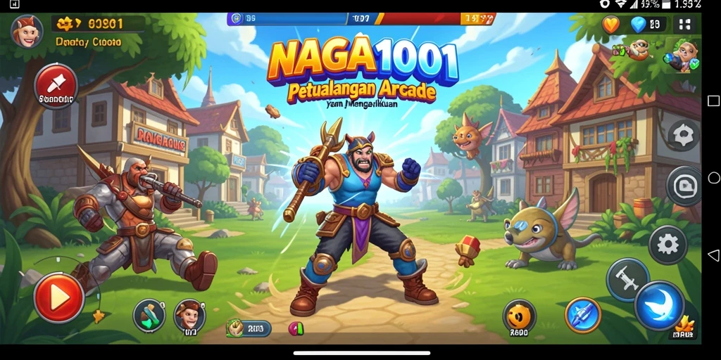 Tangkapan layar menampilkan aksi seru gameplay NAGA1001 di dunia Arcade.