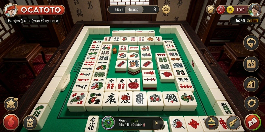 Screenshot OCATOTO menampilkan gameplay Mahjong yang seru dan interaktif.
