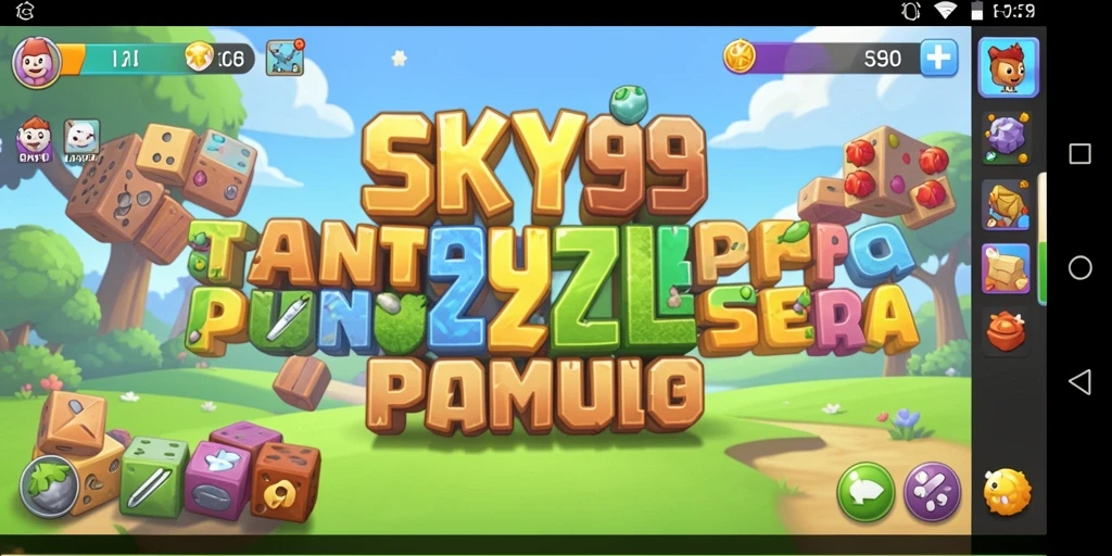 Tampilan gameplay puzzle yang menarik dan menantang.