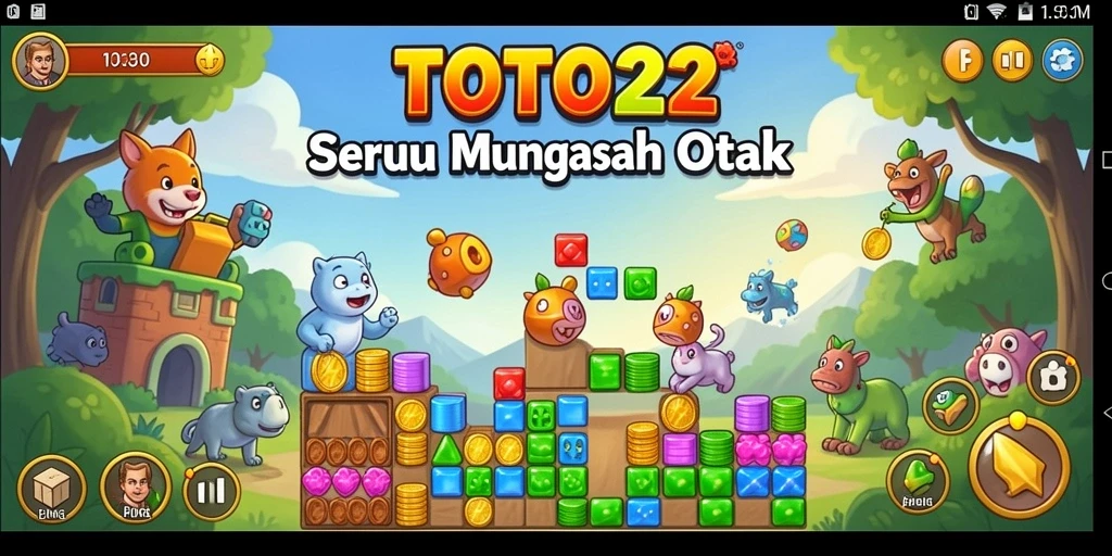 Tampilan gameplay TOTO22 yang menantang di level Puzzle.